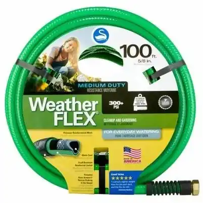 Weatherflex All-weather Garden Hose, Medium Duty, 5/8-in. X 100-ft