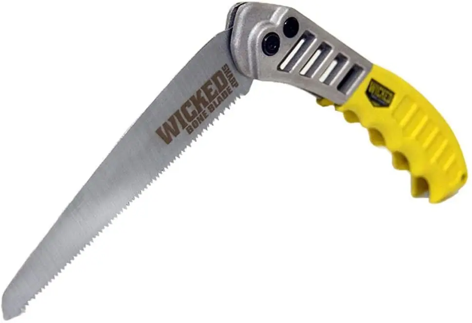 WICKED TREE GEAR WTG-007 Wicked Bone Saw, Yellow, 7" Blade