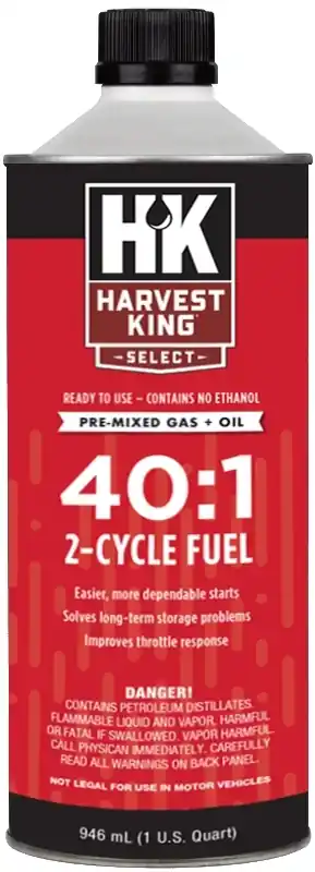 Harvest King Pre-Mixed Fuels 40 1 Gas to Oil - 32 oz.