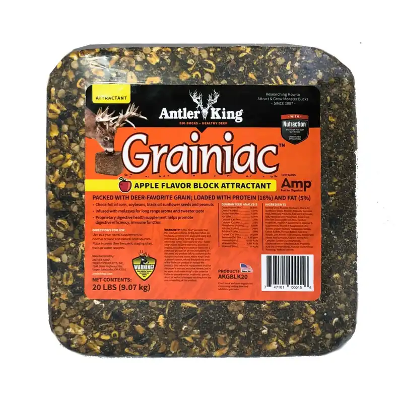 Antler King Grainiac Apple Flavor Block Deer Attractant 20 lbs.