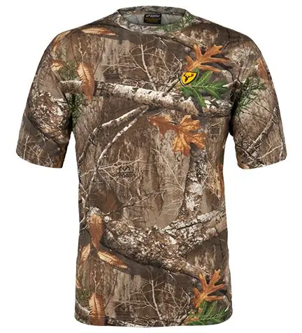 Blocker Outdoors Shield Youth Fused Cotton Short Sleeve T-Shirt - Camo Realtree Edge