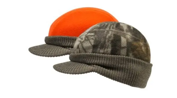 QuietWear Reversible Radar Hat - Brown Camo/Blaze