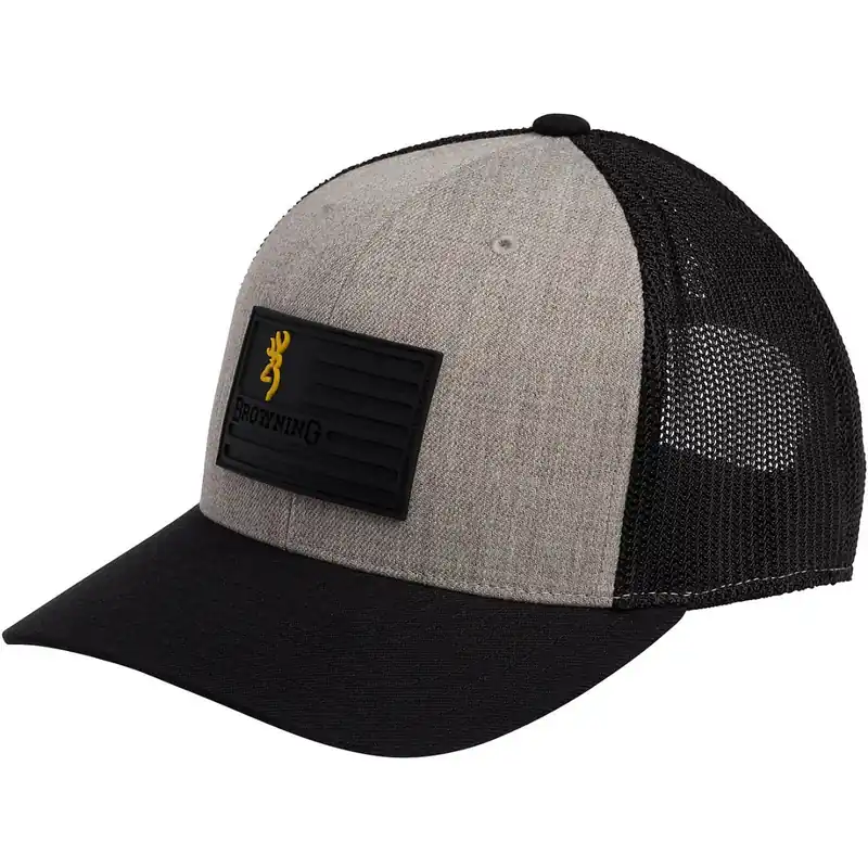 Browning Men‘s Recon Flag Heather Gray Hat - One Size Fits Most