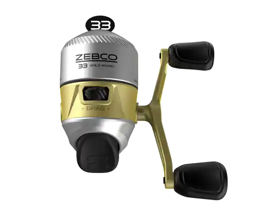 Zebco 33 Micro Gold Spincast Fishing Reel