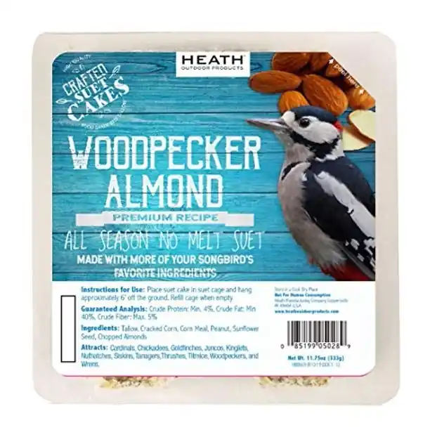 Heath Outdoor Products Premium All Season Suet Cakes, 11.75 oz. - Woodpecker Almond