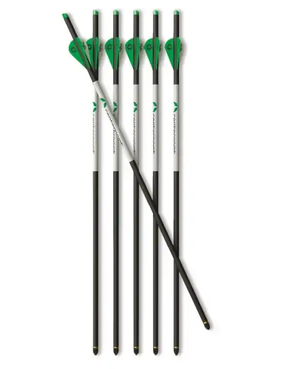 CenterPoint 20" Carbon Crossbow Arrows, 400 Grain - 6 Pack