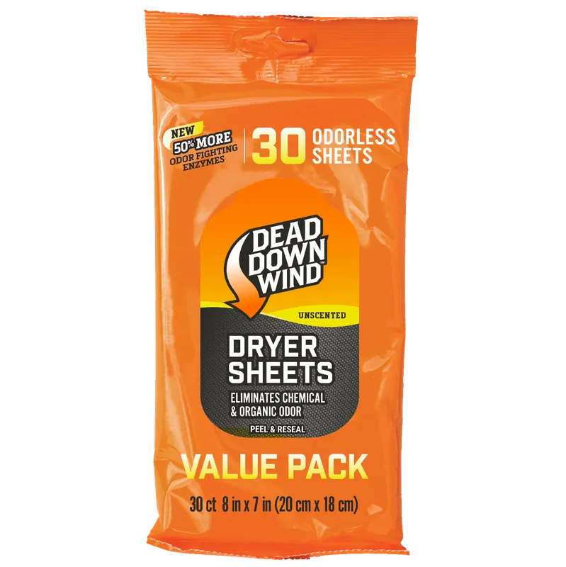 Dead Down Wind Dryer Sheets - Unscented 30 CT.