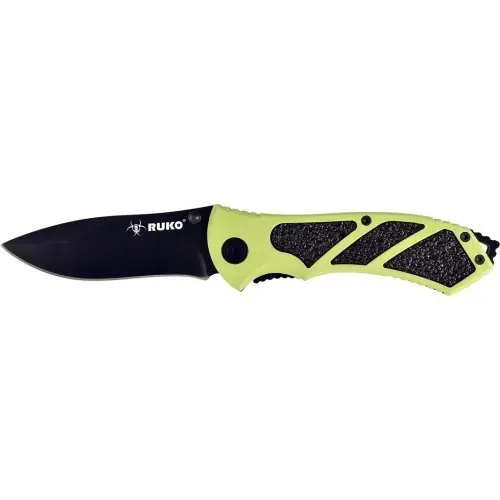 Rucko Folding Knife - Hi Viz Green