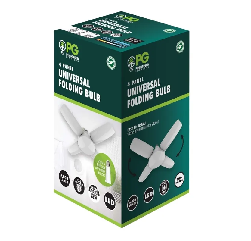 Pinegreen Lighting 6,000 Lumen LED 4 Panel Adjustable Garage Light