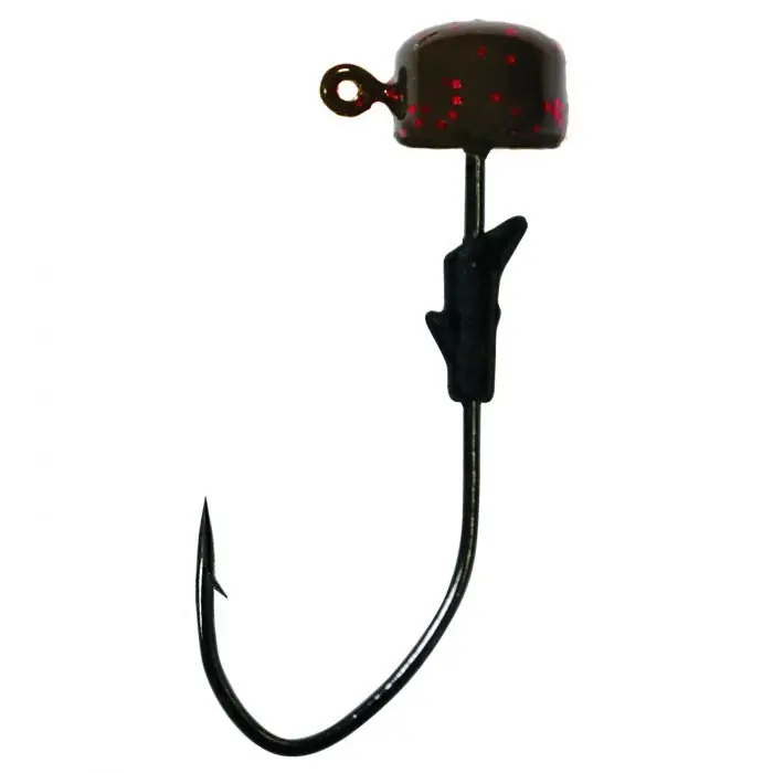 LAZER SHARP Pro-V LNJ316-64 Finesse Jig, 0.1875 oz, Green Pumpkin/Red Flake