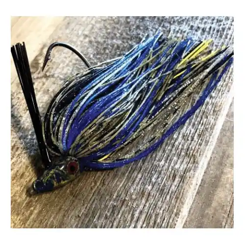 StarJigs Coopers Shiner Craw Jig SW-COOPERS-SHIN Fishing Bait, Silicone, Blue/Green/Green Pumpkin/Silver Lure