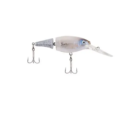 Berkley FFSH7J-FTGG Jointed Fishing Lure, Flicker Shad, 2-Hook, Firetail Ghost Glitter Lure
