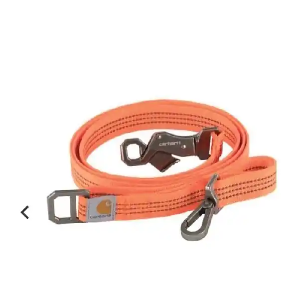 Carhartt P0000346-801-S Tradesman Leash, 6 ft L, 3/4 in W, Orange, Fastening Method Claw Clasp, S Breed