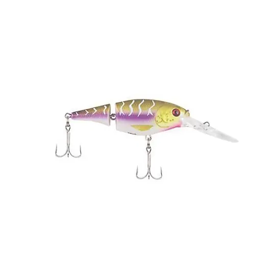 Berkley FFSH5J-PT Jointed Fishing Lure, Flicker Shad, 2-Hook, Purple Tiger Lure