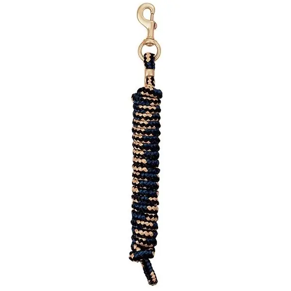 WEAVER LEATHER 35-2100-K3 Lead Rope, 5/8 in, 10 ft L, Polypropylene Line, Black/Navy Blue/Tan