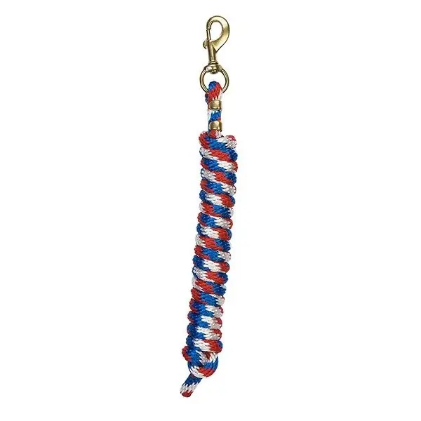 WEAVER LEATHER 35-2100-W9 Lead Rope, 5/8 in, 10 ft L, Polypropylene Line, Blue/Red/White