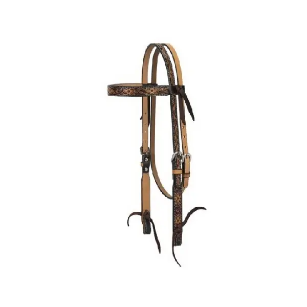 WEAVER LEATHER Turquoise Cross 45-0100 Browband Headstall, 1 in, Leather
