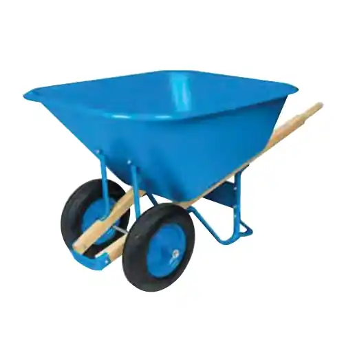 TRUPER TRU PRO 30368 Wheelbarrow, Poly Tray, 2-Wheel, 16 in Wheel, Heavy-Duty Handle
