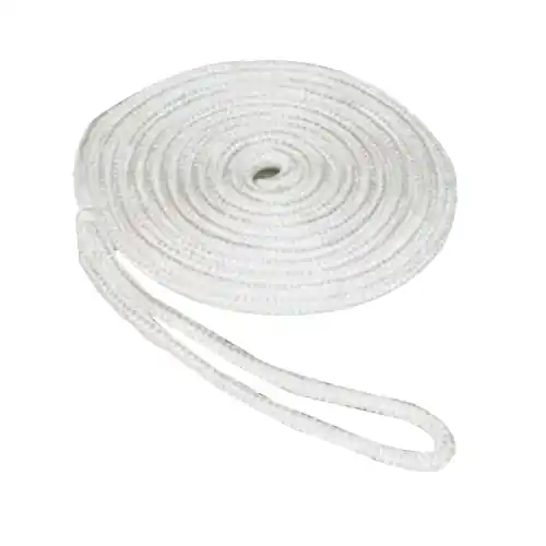 SeaSense 50013220 Double Dock Line, 1/2 in Dia, 20 ft L, Nylon, White