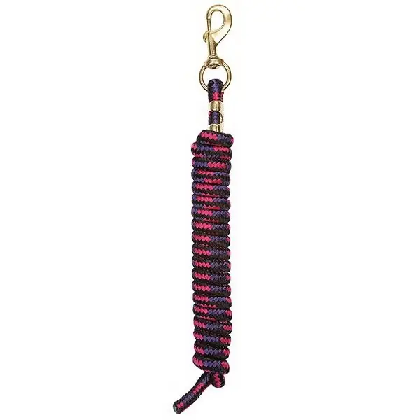 WEAVER LEATHER 35-2100-K10 Lead Rope, 5/8 in, 10 ft L, Polypropylene Line, Black/Purple/Raspberry