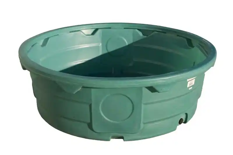 Ace Roto-Mold ARM-10135 Stock Tank, Round, 920 gal Capacity, Polyethylene, Green