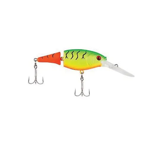 Berkley FFSH5J-FTFT Jointed Fishing Lure, Flicker Shad, 2-Hook, Firetail MF Hot Fire Tiger Lure