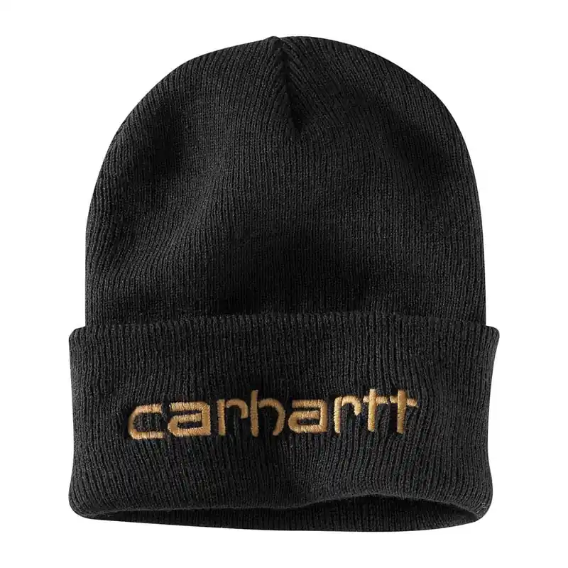 Carhartt 104068-001-OSFA Teller Hat, Carhartt Logo, Men‘s, One-Size, Acrylic, Black