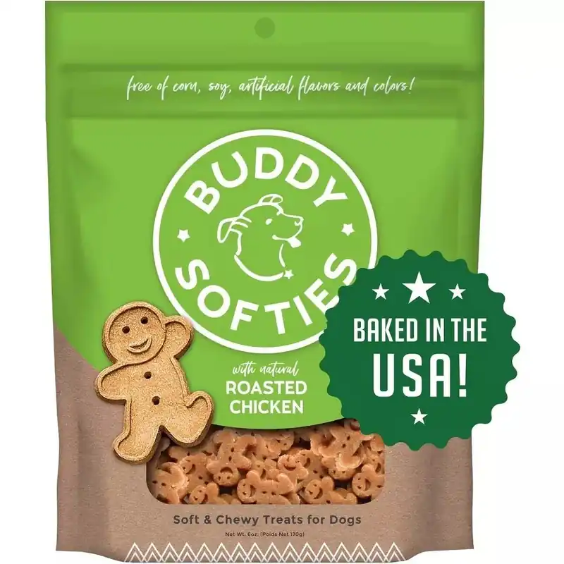BUDDY BISCUITS Soft and Chewy Treat, Chicken Flavor, 6 oz