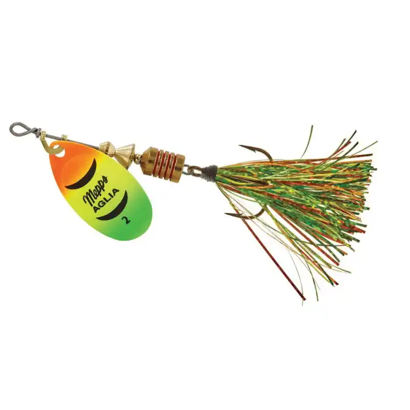 mepps Aglia Flashabou B2FT HFT-FT Fishing Lure, Crappies, Large Bluegills, Larger Stream Trout, Smallmouth Bass, Walleye