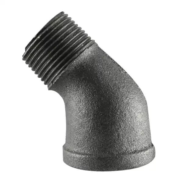 STZ 310 SE45-1 Black Street Elbow, 1 in, 45 deg Angle, Malleable Iron, 300 psi Pressure