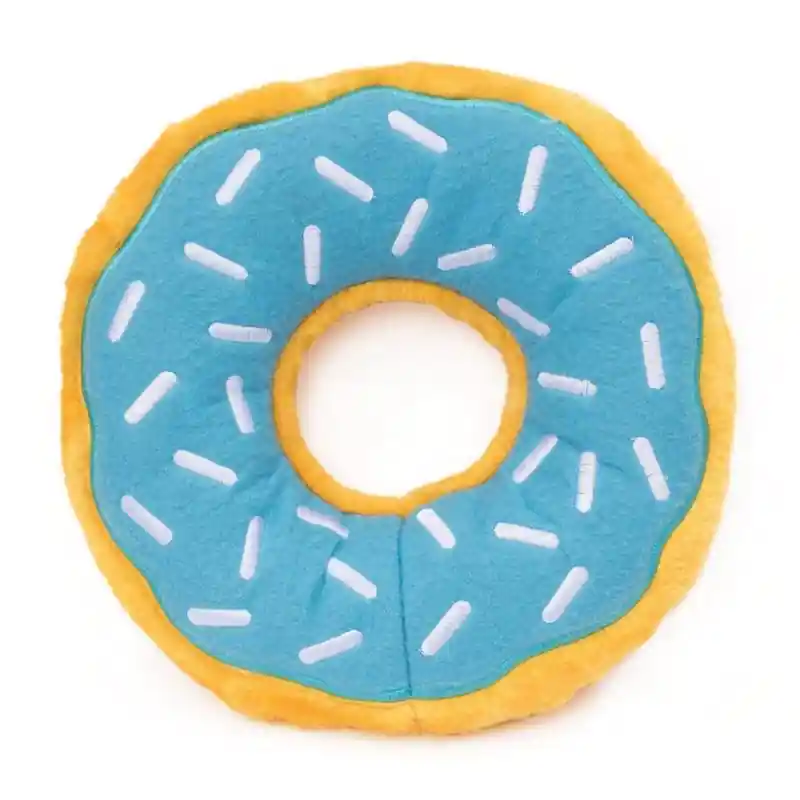 ZippyPaws ZP865 Dog Toy, Jumbo, Plush, Squeaker Toy, Blueberry Donutz