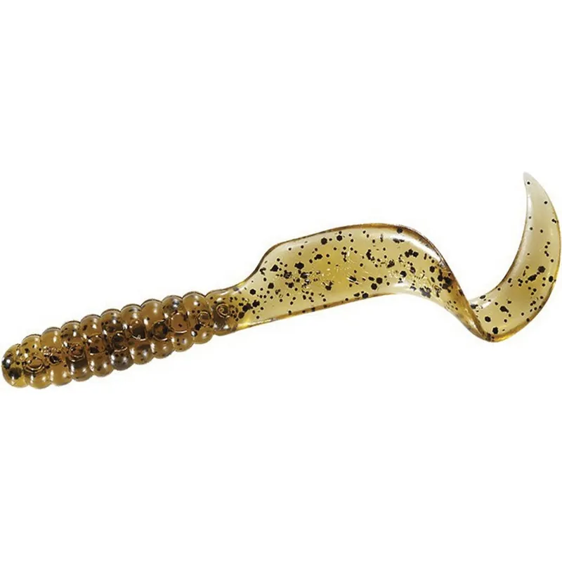 MISTER TWISTER 4TSF20 11BKS Lure, Twisted Tail, Plastic, Pumpkin Pepper Lure