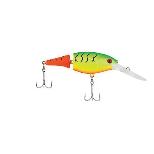 Berkley FFSH7J-FTFT Jointed Fishing Lure, Flicker Shad, 2-Hook, Firetail MF Hot Fire Tiger Lure