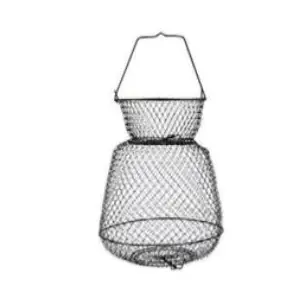 EAGLE CLAW 11052-001 Wire Fishing Basket, M Hoop, Black
