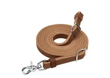 WEAVER LEATHER CD-1491-ST Flat Roper Rein, 8 ft L, 5/8 in W, Leather
