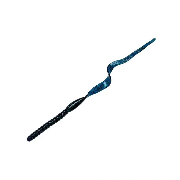 YUM YRBT704 Fishing Lure, Curl Tail Worm, Ribbontail, Bass, Plastic, June Bug Lure