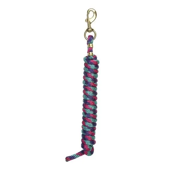 WEAVER LEATHER 35-2100-W1 Lead Rope, 5/8 in, 10 ft L, Polypropylene Line, Purple/Raspberry/Teal