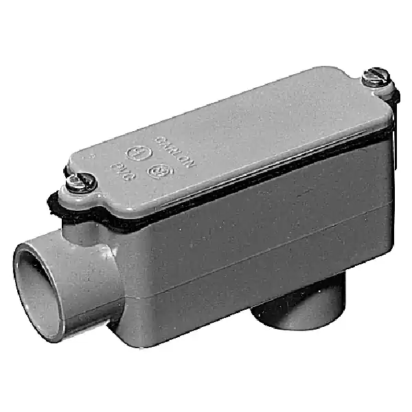 Carlon E986E-CTN Conduit Body, 3/4 in Hub, PVC, Gray