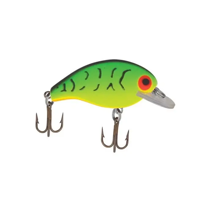 REBEL F9156V Fishing Lure, Crankbait, Super Teeny Wee-R, Bass, Gamefish, Panfish, Fire Tiger Lure