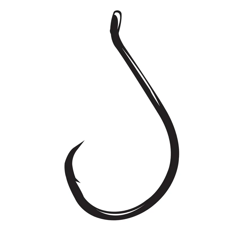 Gamakatsu 208414-25 Octopus Circle Offset Point Hook, HCS, Nickel Silver Black