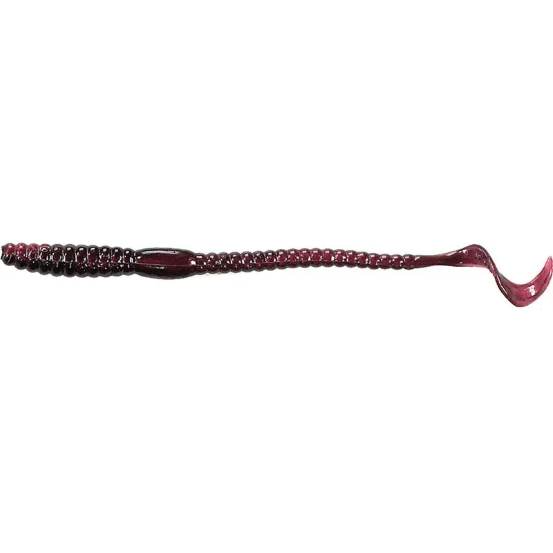 MISTER TWISTER Phenom 6P20 N39 Worm Lure, Curly Tail, Bass, Largemouth, Striped, Red Shad Lure