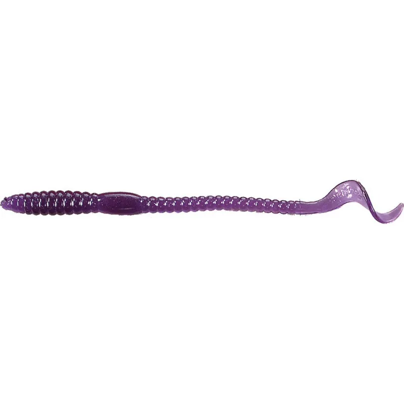 MISTER TWISTER Phenom 6P20 13 Worm Lure, Curly Tail, Bass, Largemouth, Striped, Grape Lure