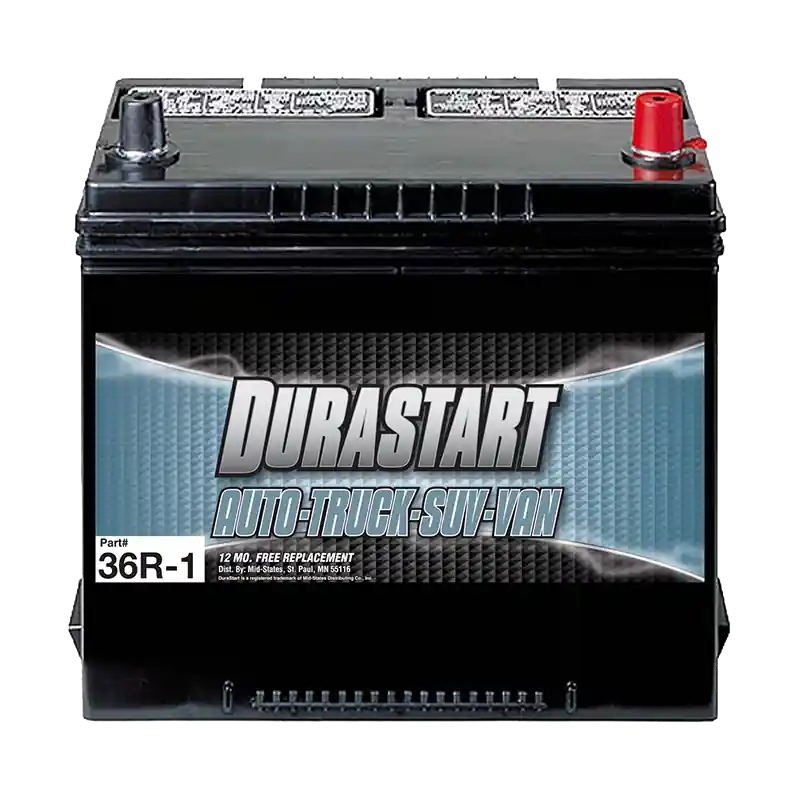 Durastart 36R-1 Automotive Battery, 12 V Battery, 650CCA