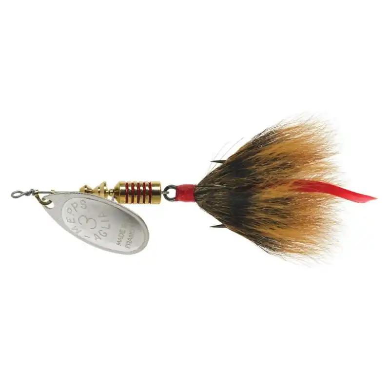 mepps Aglia B3ST-S-BR Fishing Lure, Panfish, Trout, 1-Hook, Brown Lure