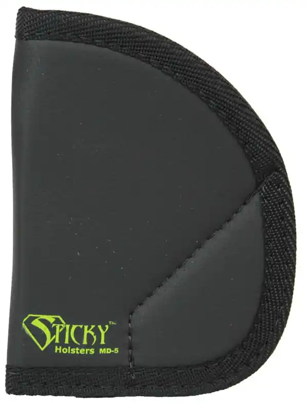 Sticky Holsters MD-5 Medium Sticky Holster, Black, Left/Right Hand, Latex-Free Synthetic Rubber