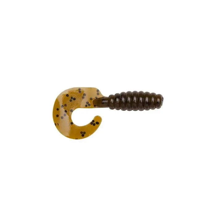 YUM YG208 Fishing Bait, Grub, Soft Bait, Plastic, Green Pumpkin Bait
