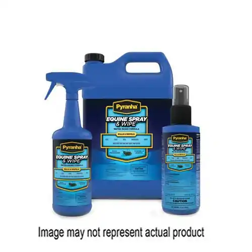 PYRANHA 12789451 Equine Spray and Wipe, Liquid, Slight Citrus, 1 gal