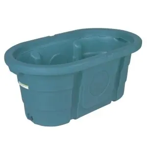 Ace Roto-Mold 100 Gallon Plastic Round Stock Basin Tank in Green