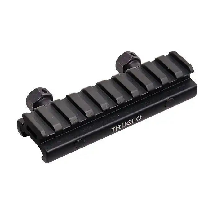 TRUGLO TG8970B One-Piece Picatinny Riser Mount, One-Piece, Aluminum, Black, Matte, For AR-15 Flattops
