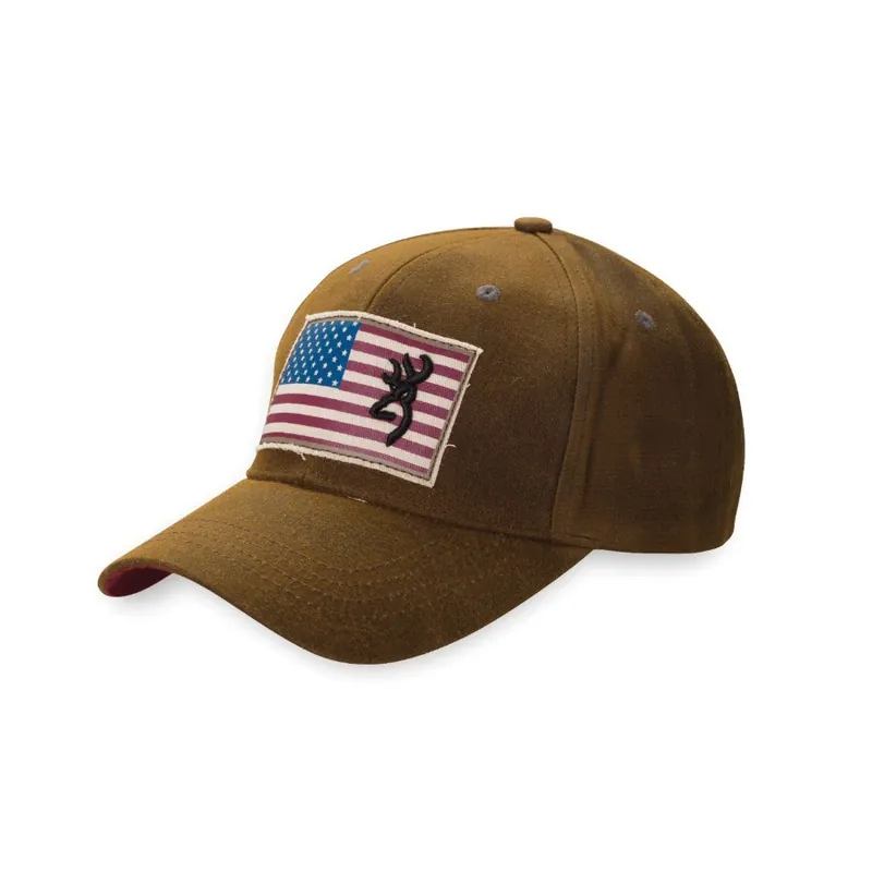 Browning 308776881 Cap, Liberty Wax, Men‘s, One-Size, Cotton, Dark Brown